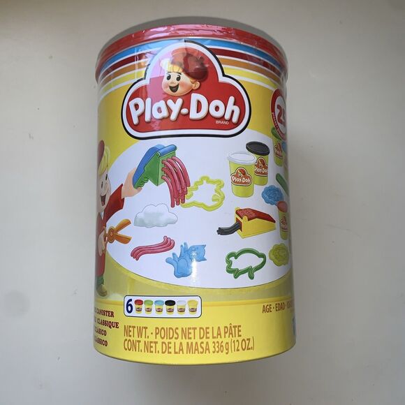 Brand New/Sealed Play-Doh Classic Canister Play Set W/ Stampers Tools 25 Pieces - Picture 1 of 7